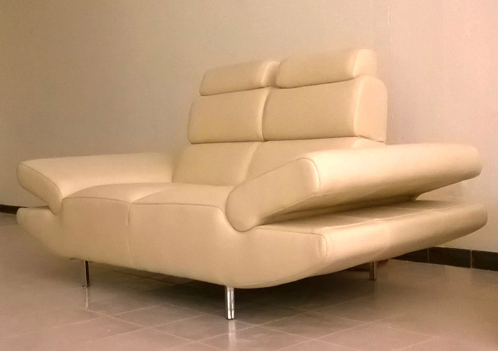 Offerta divano 2 posti in pelle beige