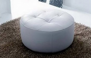 Pouff in pelle Rotondo